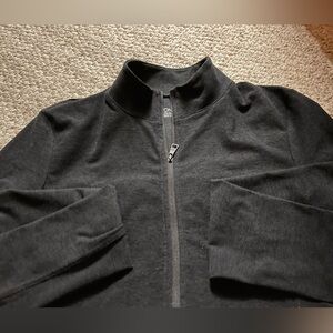 Beyond Yoga Darkest Night Spacedye mock neck jacket